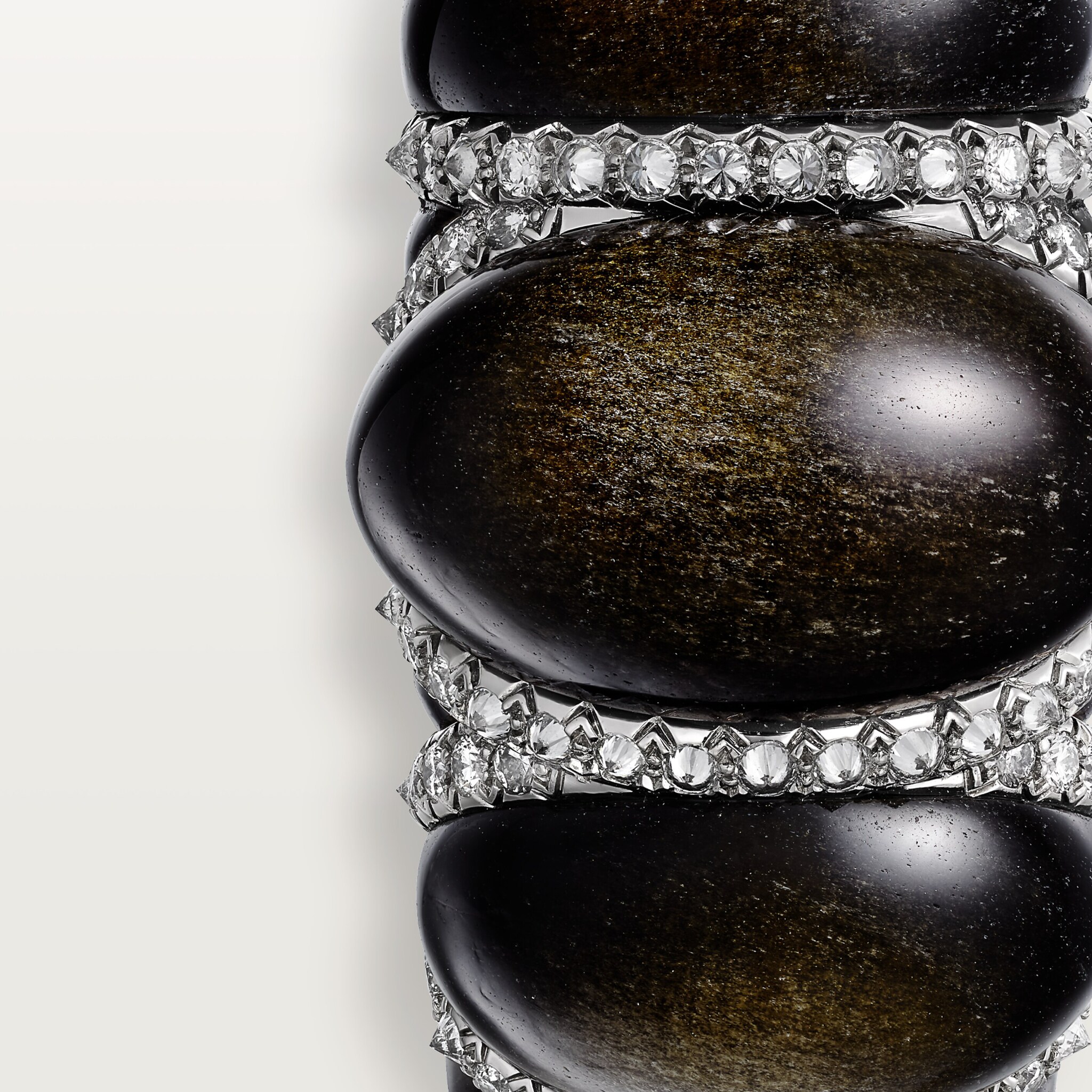 Cartier Libre Tressage戒指，黑曜石，鑽石