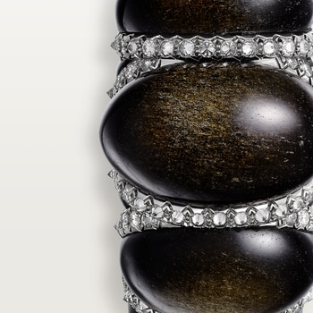Cartier Libre Tressage ring, obsidian, diamonds Cartier Libre Tressage ring, obsidian, diamonds
