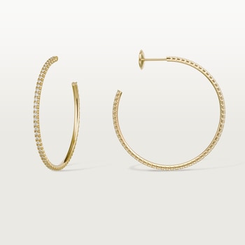 Etincelle de Cartier hoop earrings, large model, paved Etincelle de Cartier hoop earrings, large model, paved