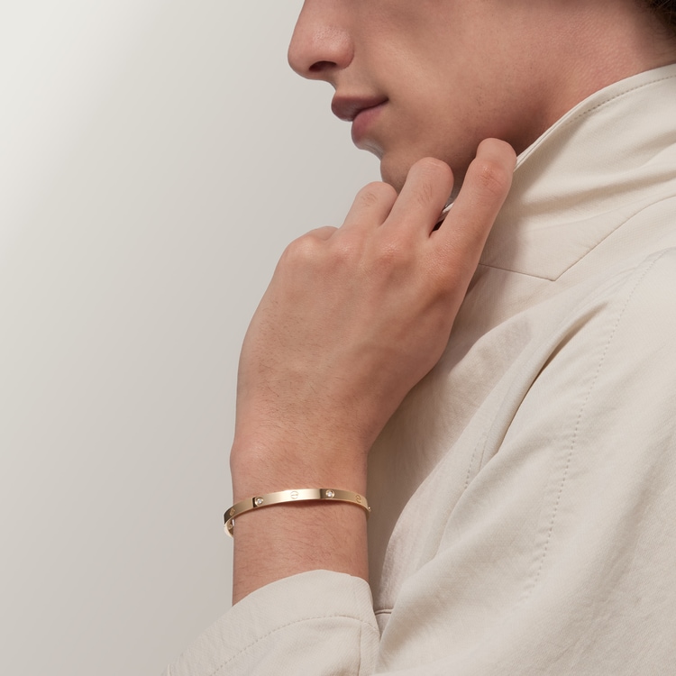 #LOVE# bracelet, medium model, 4 diamonds