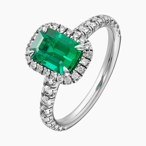 Солитер Cartier Destinée, цветной камень