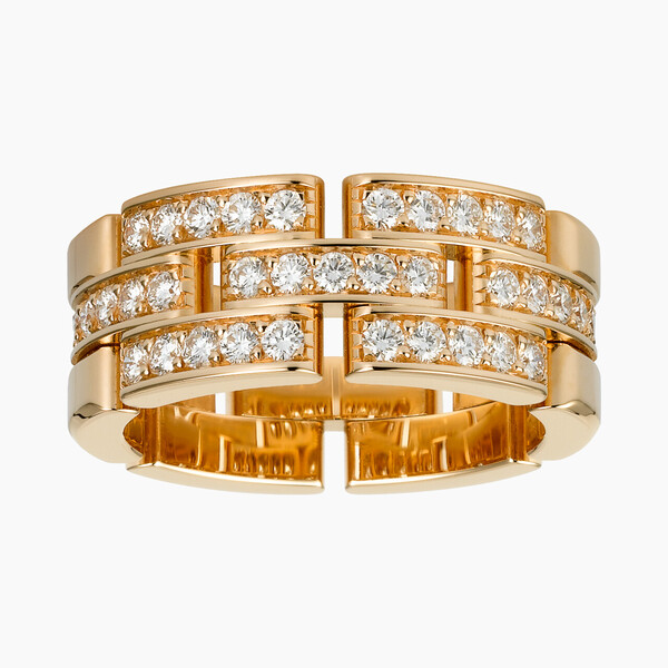 Кольцо Maillon Panthère, 3 ряда 1/2 паве