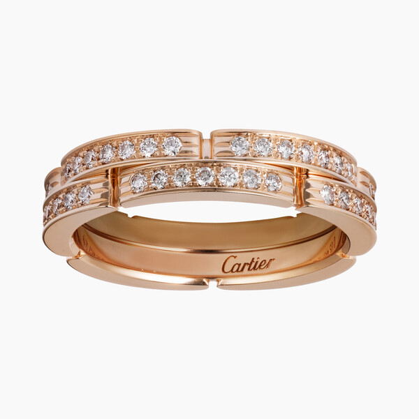 Обручальное кольцо Maillon Panthère, 2 ряда 1/2 паве