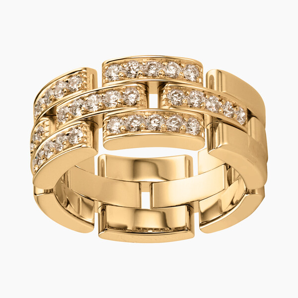 Кольцо Maillon Panthère, 3 ряда 1/2 паве