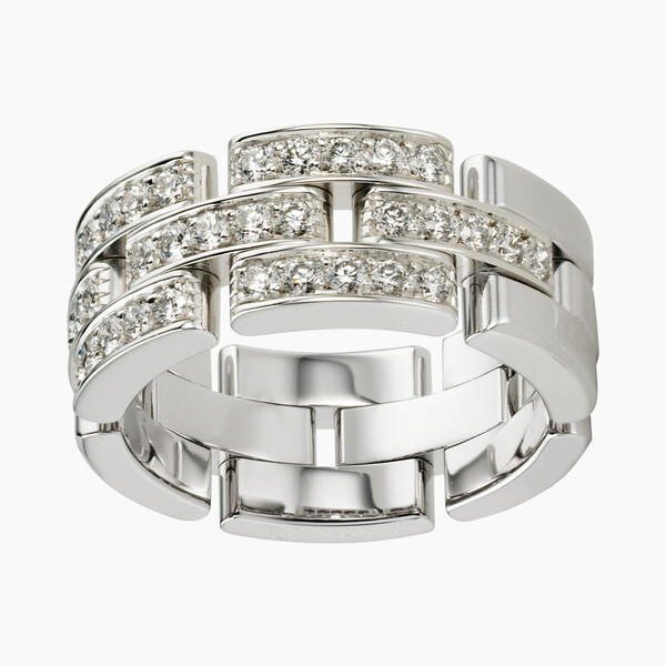 Кольцо Maillon Panthère, 3 ряда 1/2 паве