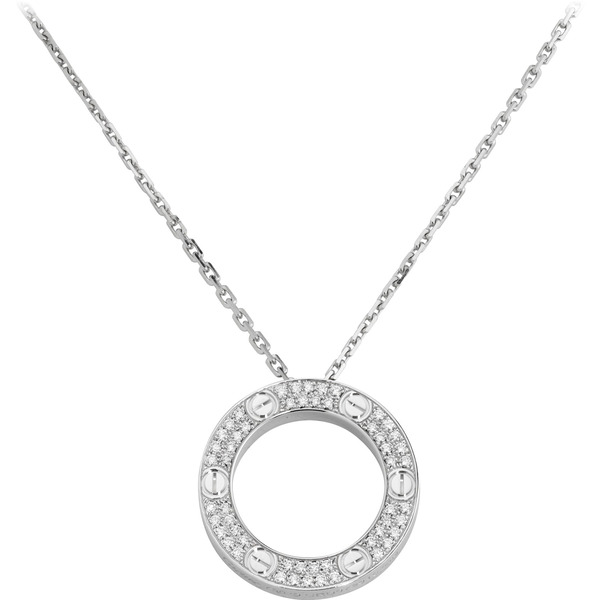 Колье LOVE, бриллиантовое паве