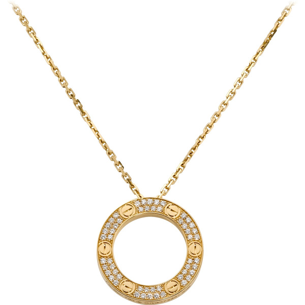 Колье LOVE, бриллиантовое паве