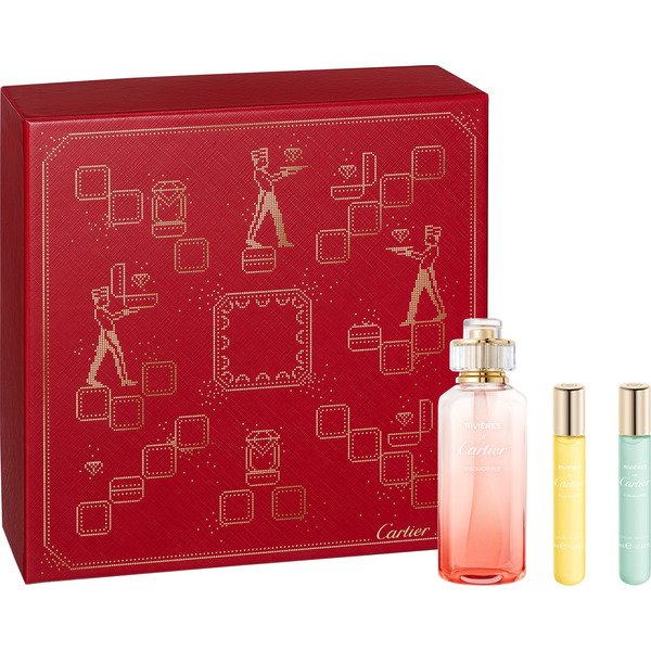 Подарочный набор: туалетная вода Rivières de Cartier Insouciance, дорожный формат 10 мл Rivières de Cartier Luxuriance и Rivières de Cartier Allégresse