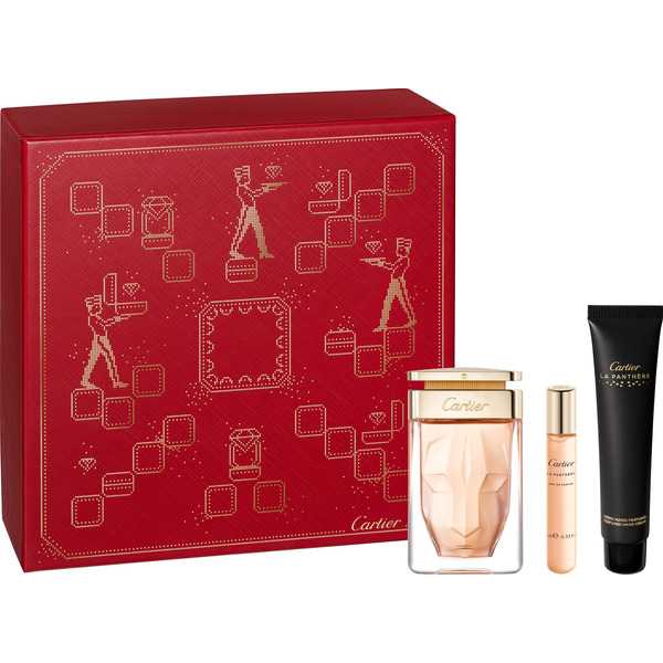 Подарочный набор: парфюмерная вода La Panthère 75 мл, крем для рук 40 мл и дорожный формат 15 мл