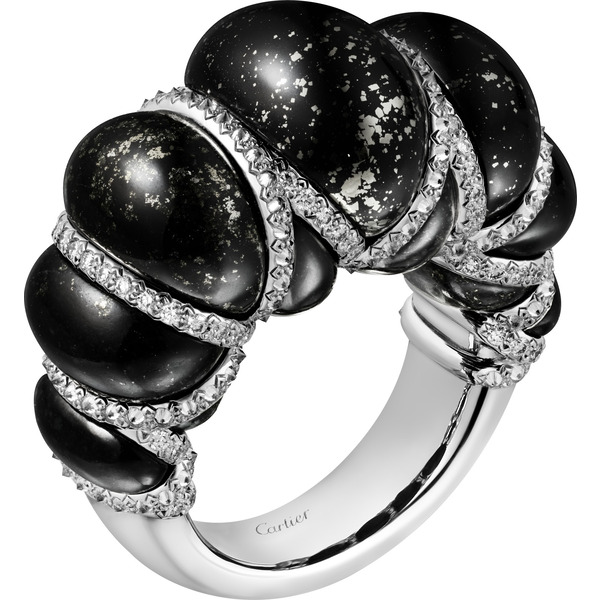 Кольцо Cartier Libre Tressage, метакварцит, бриллианты