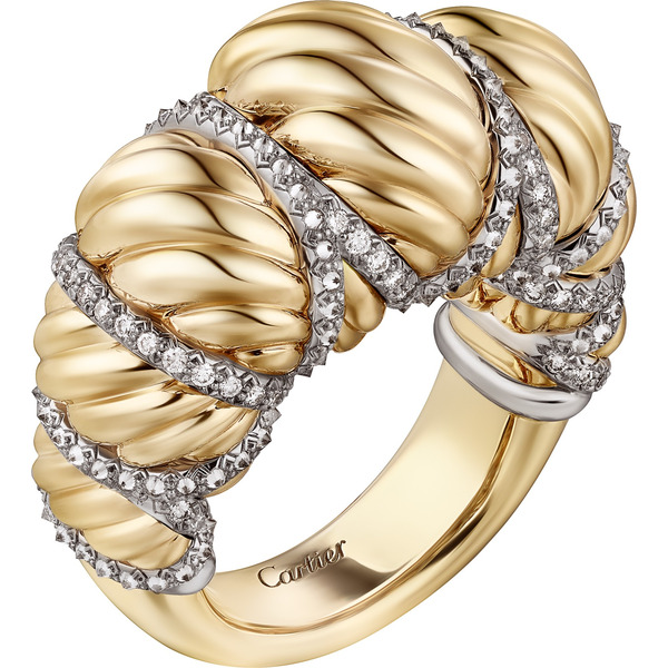 Кольцо Cartier Libre Tressage, бриллианты