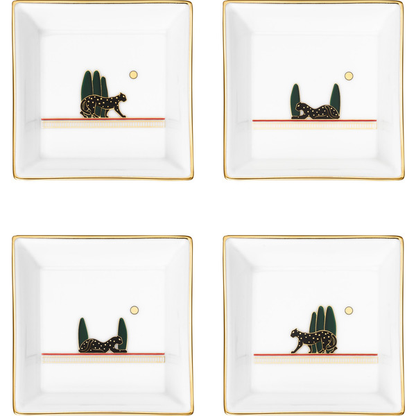 Набор из 4 подставок для мелких предметов Panthère de Cartier, маленькая модель