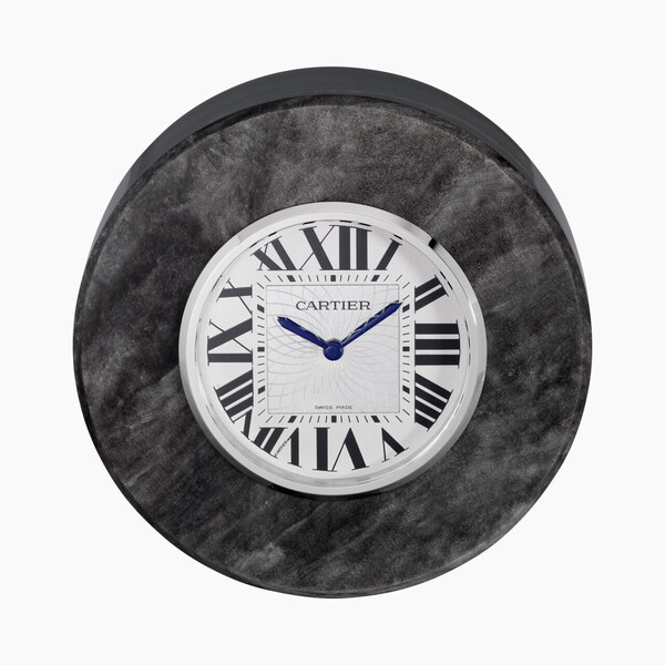 Настольные часы категории Exceptional, серебристый обсидиан