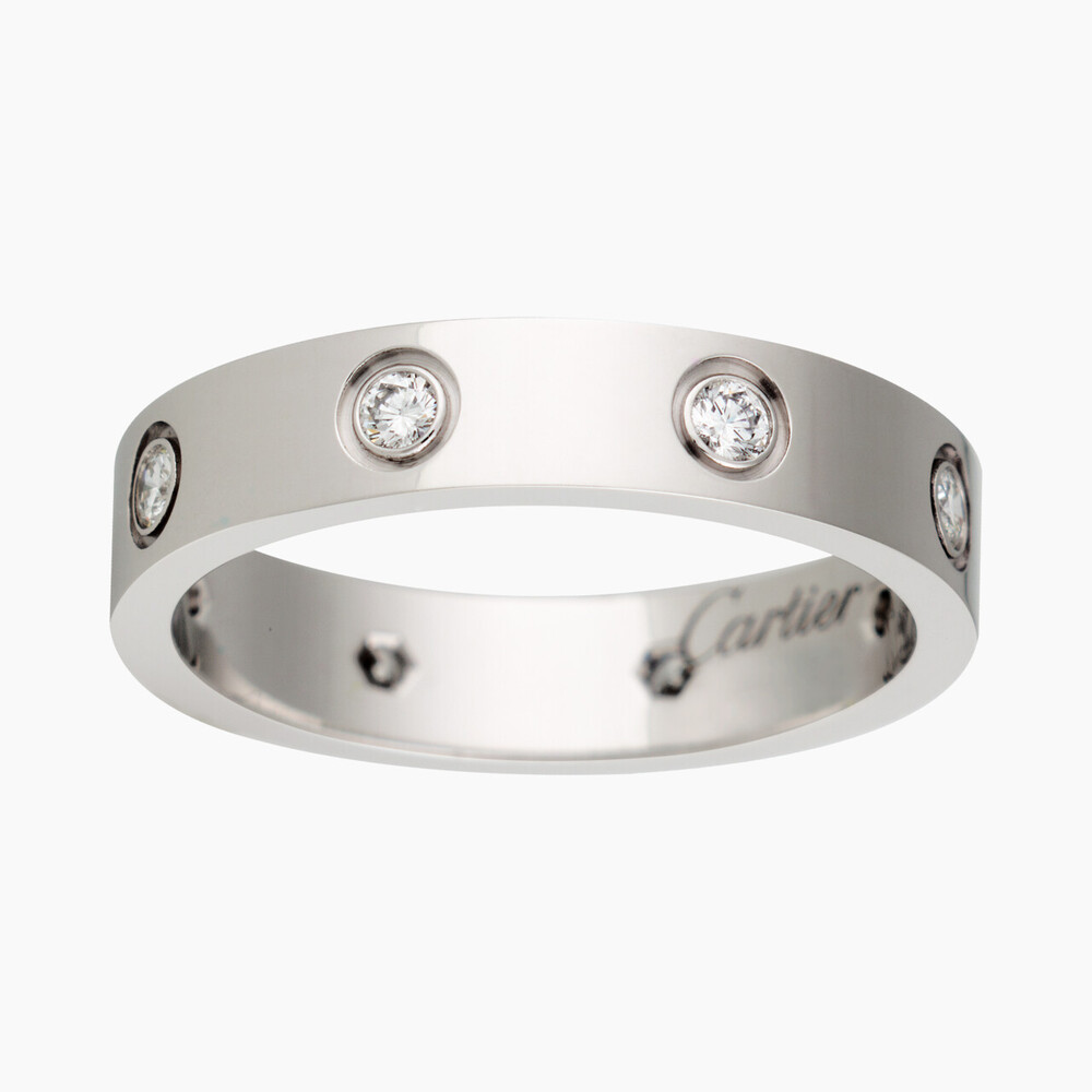 Обручальное кольцо LOVE, 8 бриллиантов