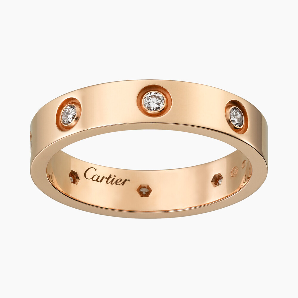 Обручальное кольцо LOVE, 8 бриллиантов