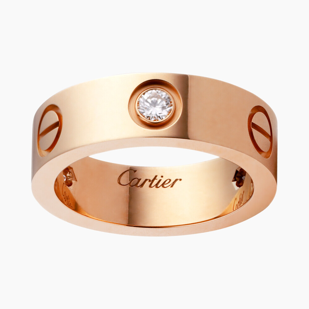 Кольцо LOVE, 3 бриллианта