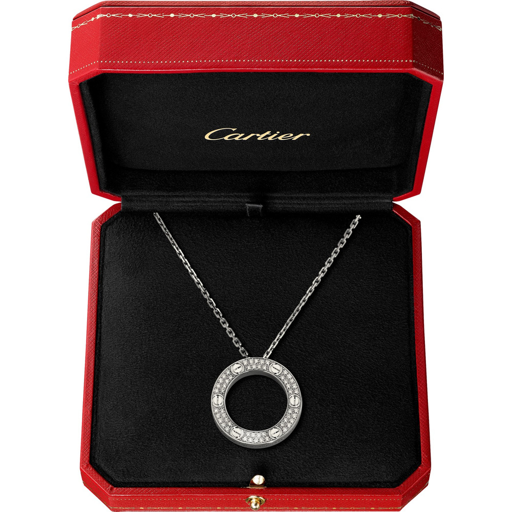 Колье LOVE, бриллиантовое паве