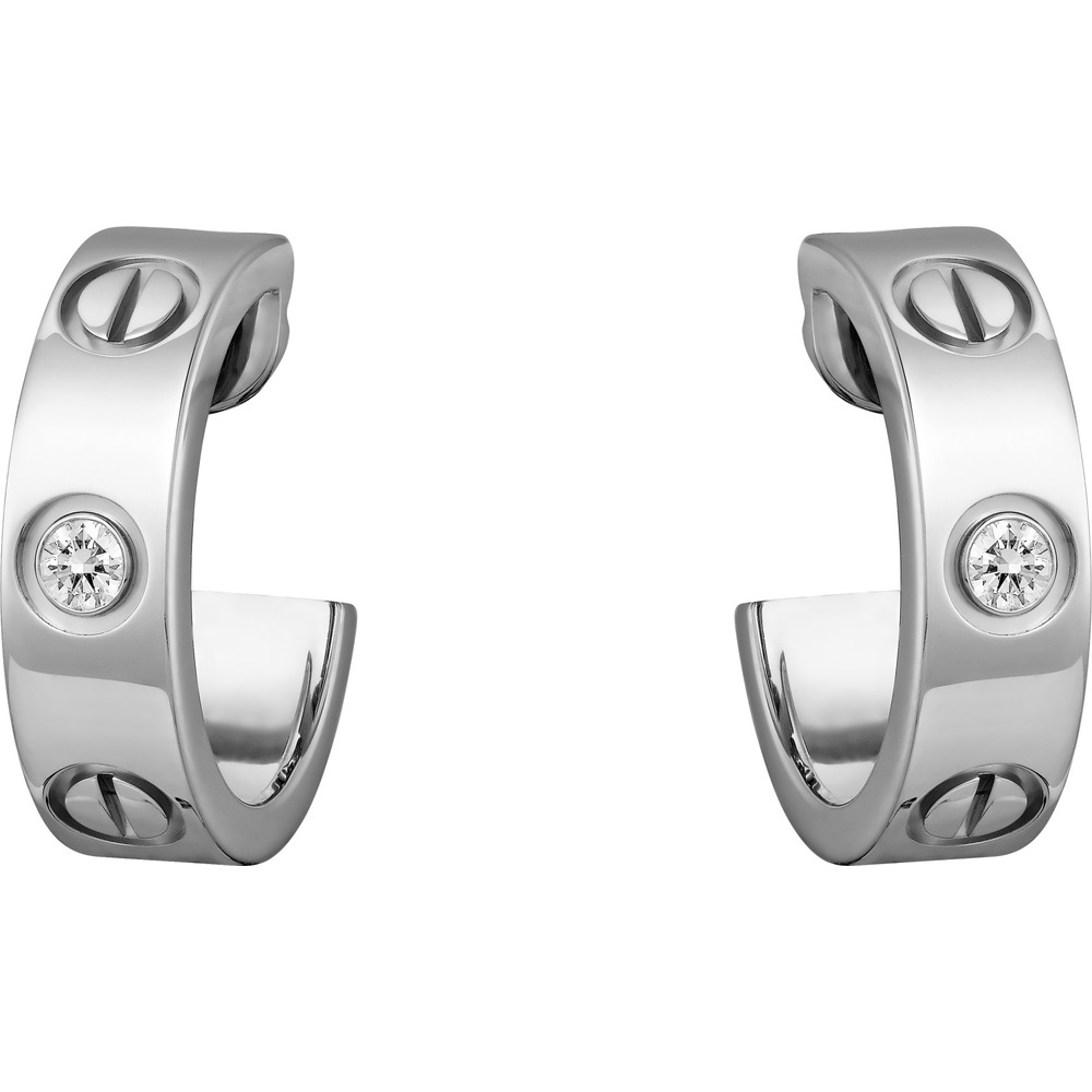 Серьги LOVE, 2 бриллианта