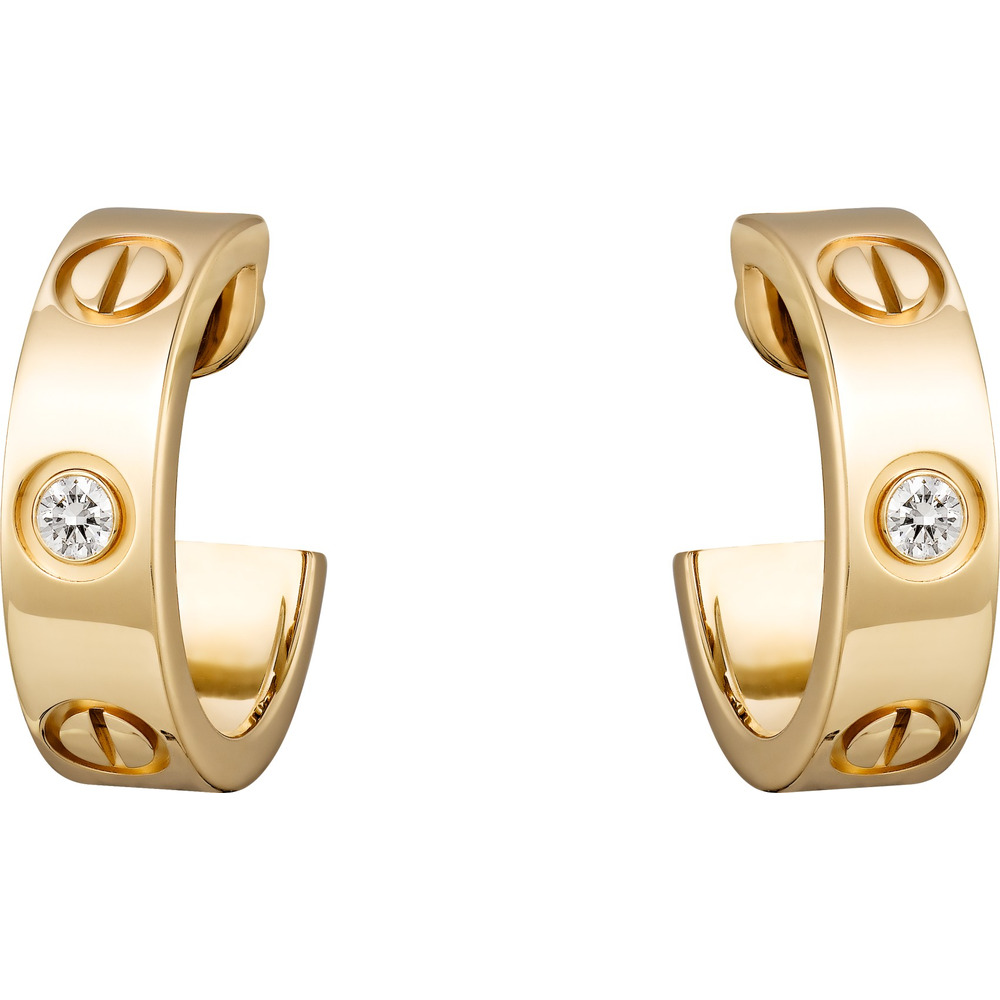 Серьги LOVE, 2 бриллианта