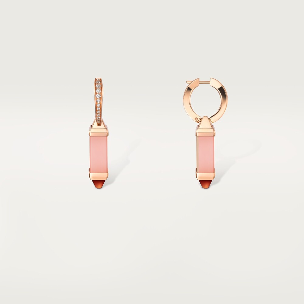 Серьги с замком Les Berlingots de Cartier, частичный паваж