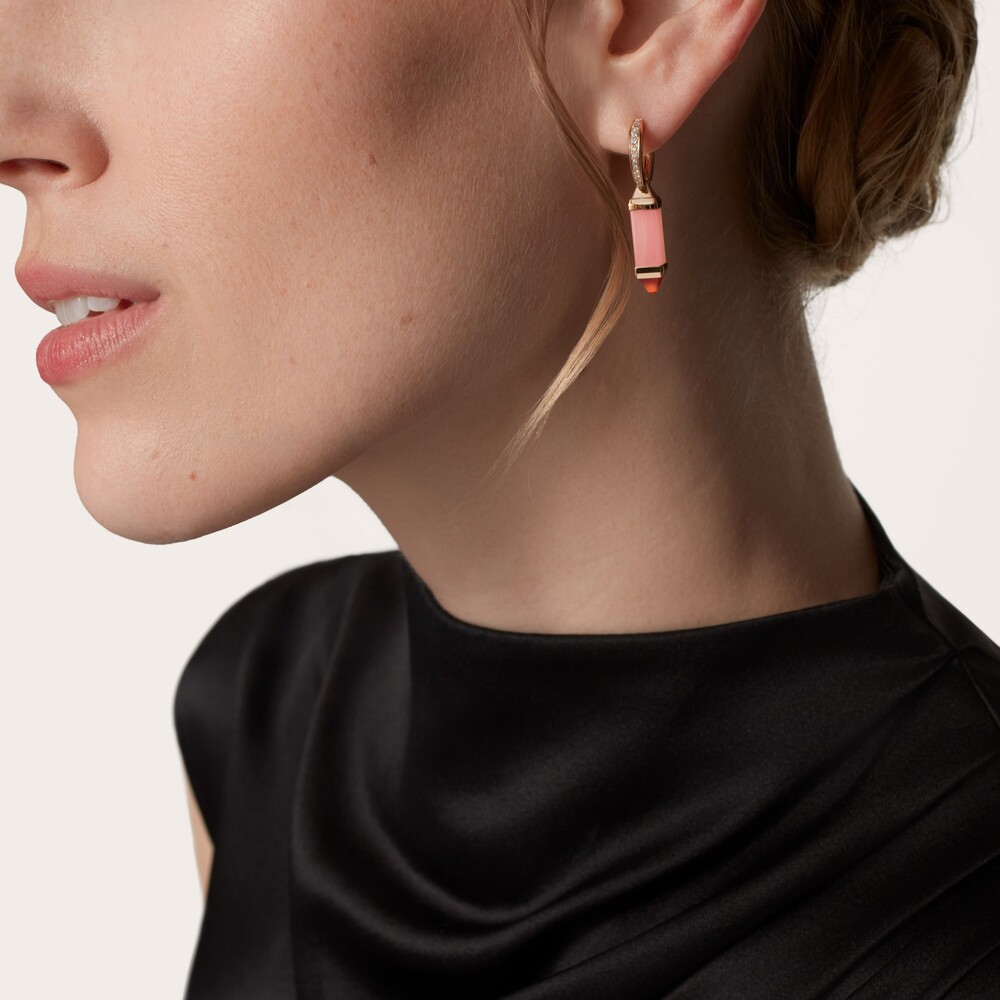 Серьги с замком Les Berlingots de Cartier, частичный паваж