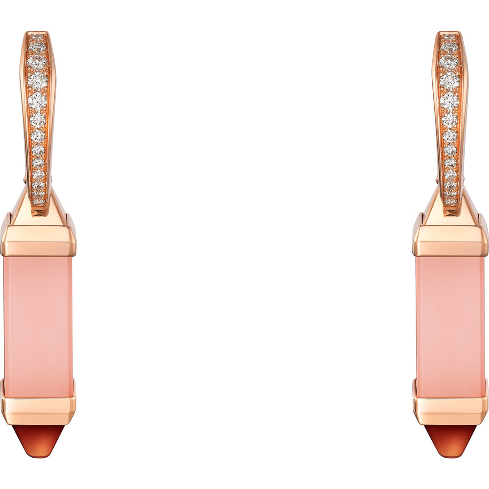 Серьги с замком Les Berlingots de Cartier, частичный паваж