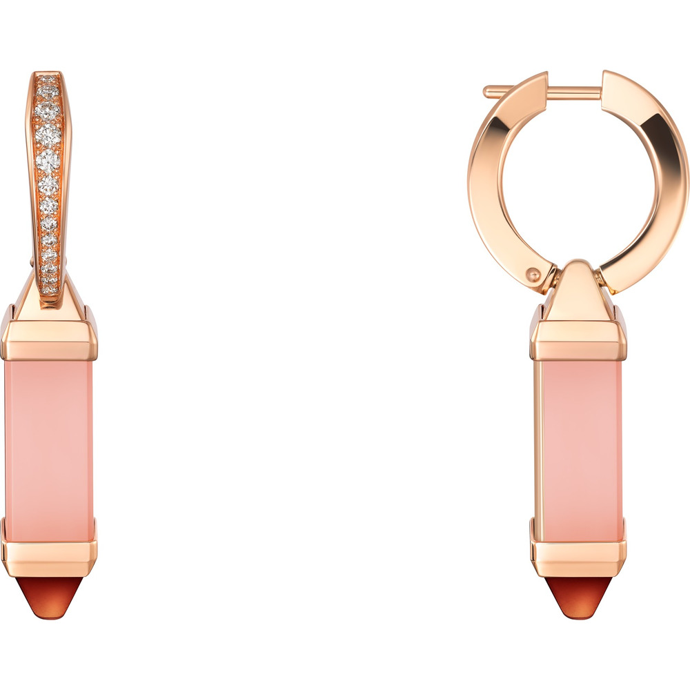 Серьги с замком Les Berlingots de Cartier, частичный паваж