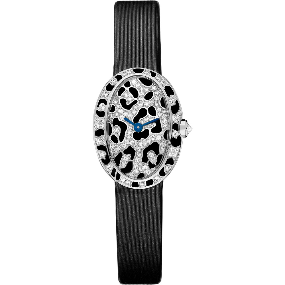 Часы Baignoire, модель «мини», мотив «пятна пантеры»