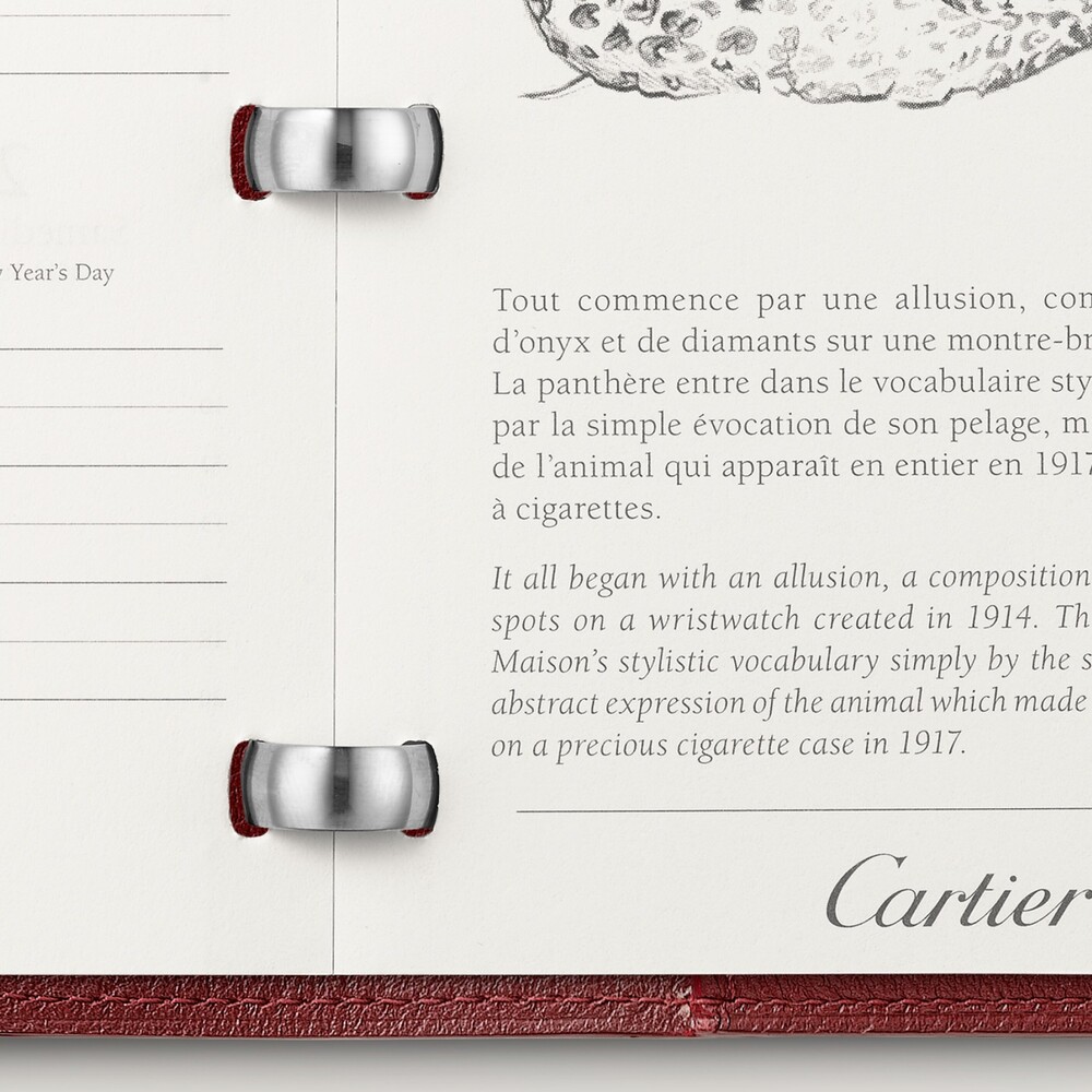 Кожаные аксессуары, карманный ежедневник Must de Cartier, большая модель