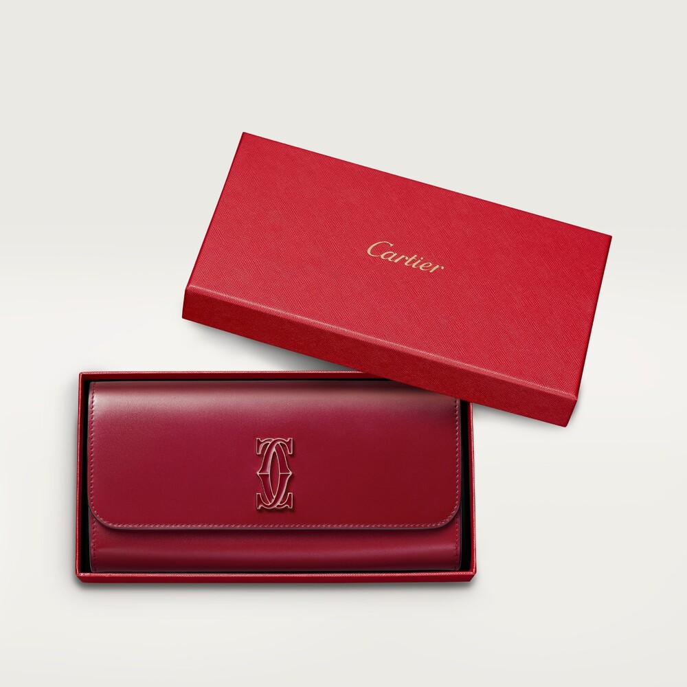 Бумажник стандартного размера с клапаном, Double C de Cartier