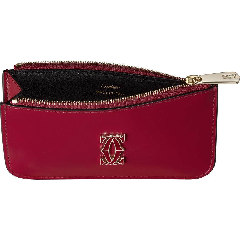 Кожаные аксессуары C de Cartier, Футляр для кредитных карт на молнии