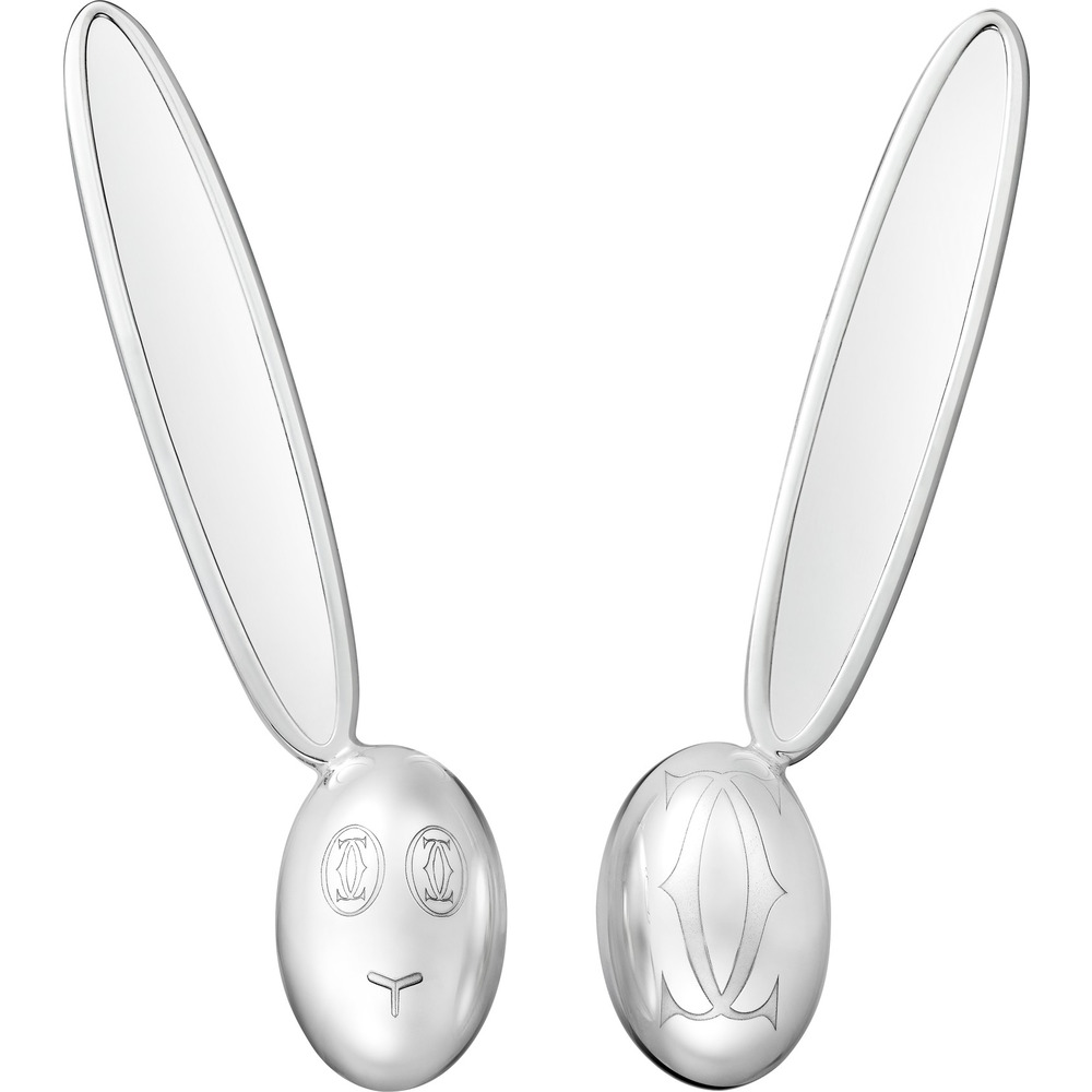 Две ложки Cartier Baby, мотив "кролик"
