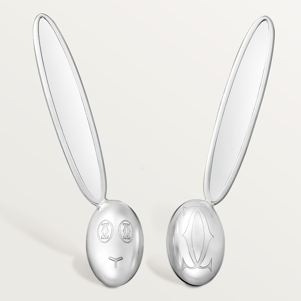 Две ложки Cartier Baby, мотив "кролик"