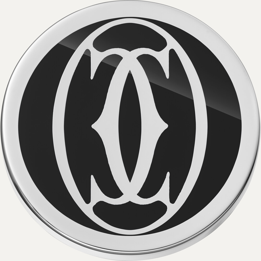 Запонки Double C de Cartier, черный лак
