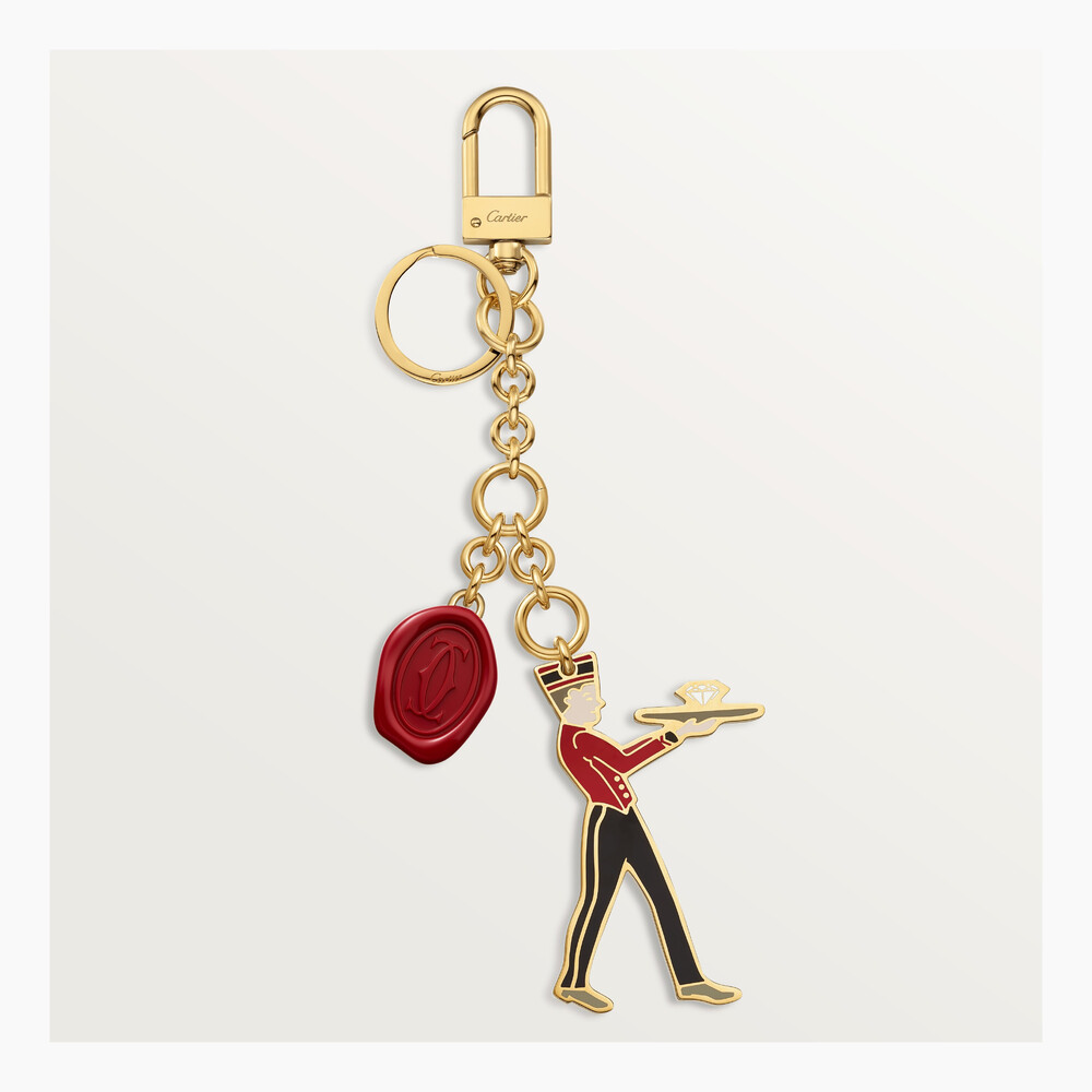 Брелок для ключей Diabolo de Cartier, мотив «сургучная печать» и «грум»