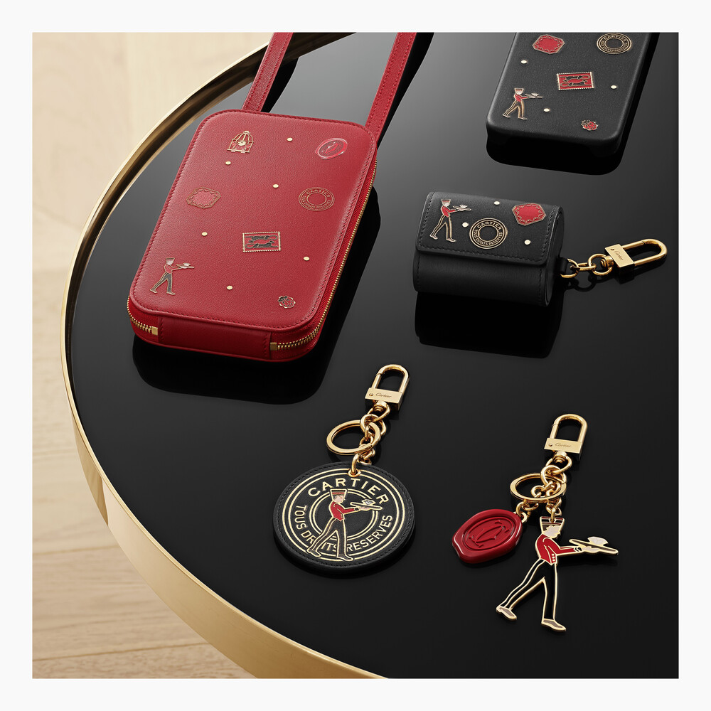 Брелок для ключей Diabolo de Cartier, мотив «сургучная печать» и «грум»