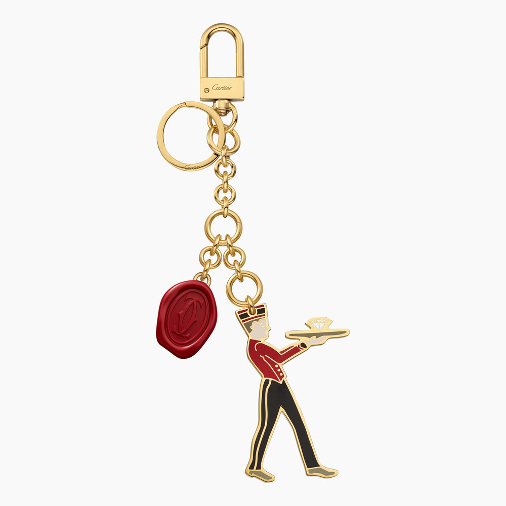 Брелок для ключей Diabolo de Cartier, мотив «сургучная печать» и «грум»