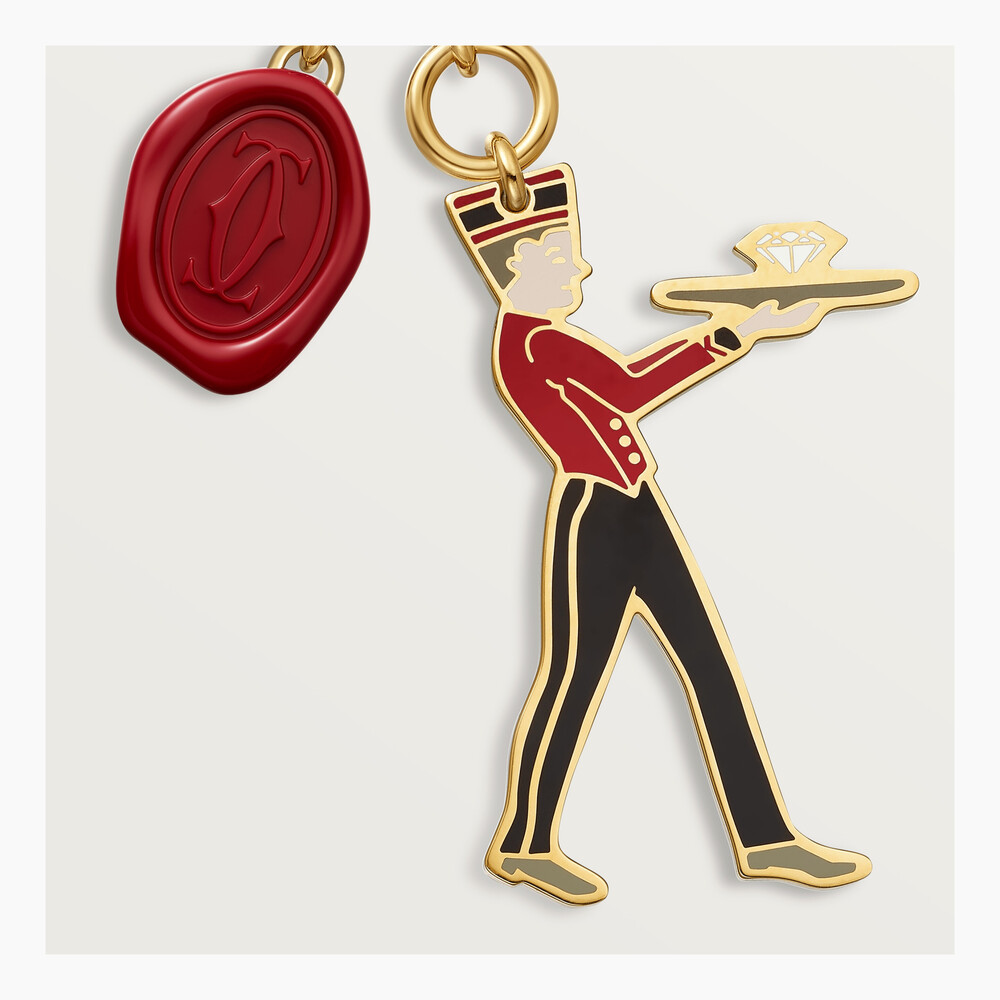 Брелок для ключей Diabolo de Cartier, мотив «сургучная печать» и «грум»