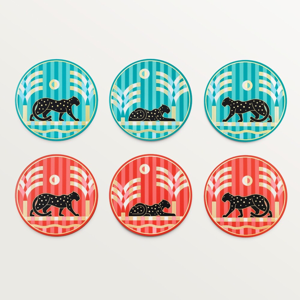 Набор из 6 подставок под чашки Panthère de Cartier