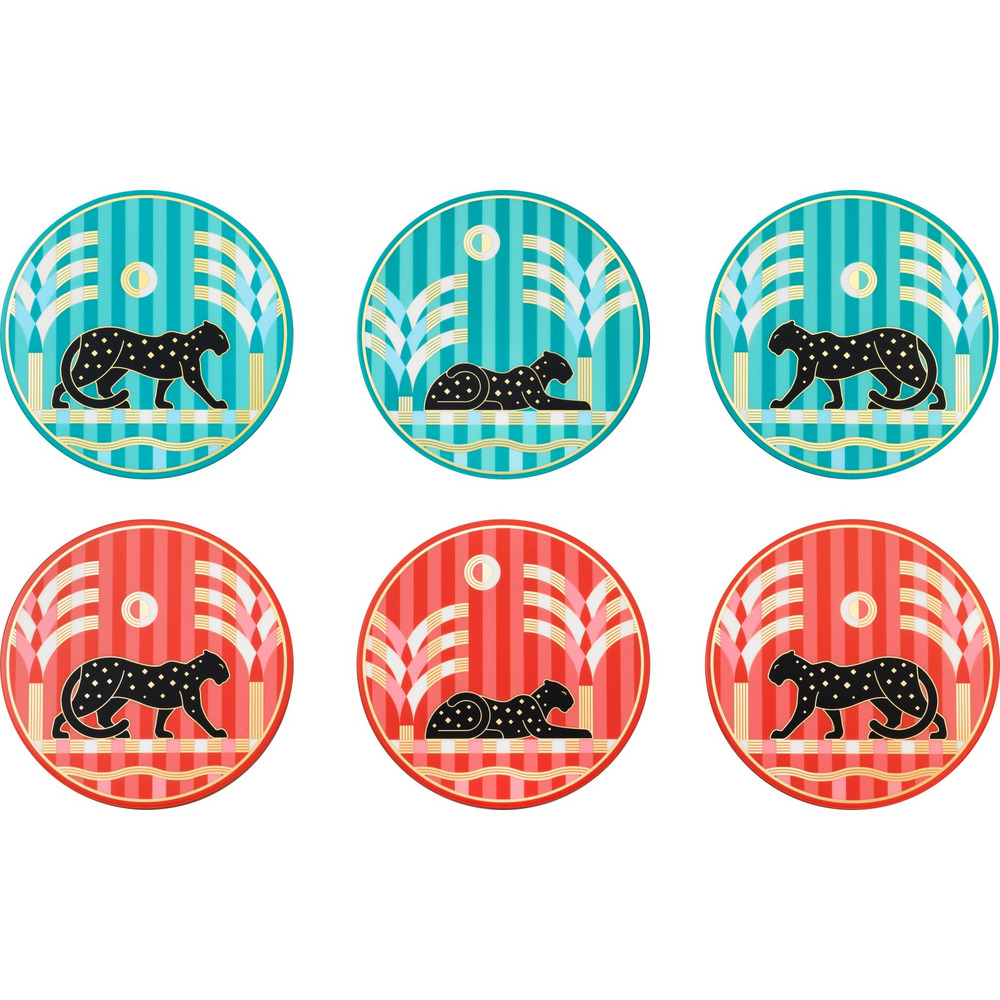 Набор из 6 подставок под чашки Panthère de Cartier