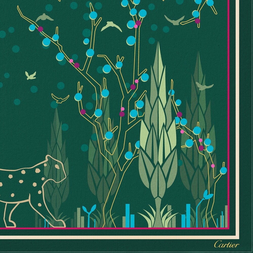 Платок Panther Garden 90