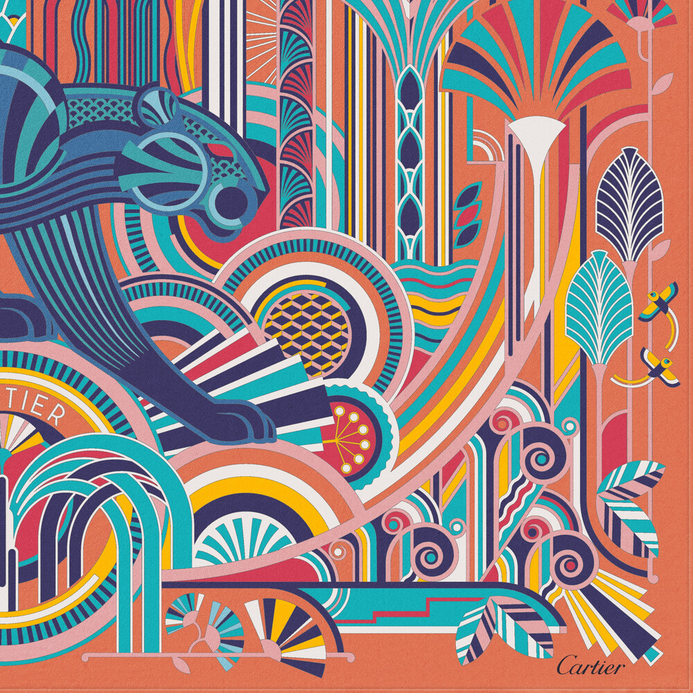 Платок Panthère Art Déco 90