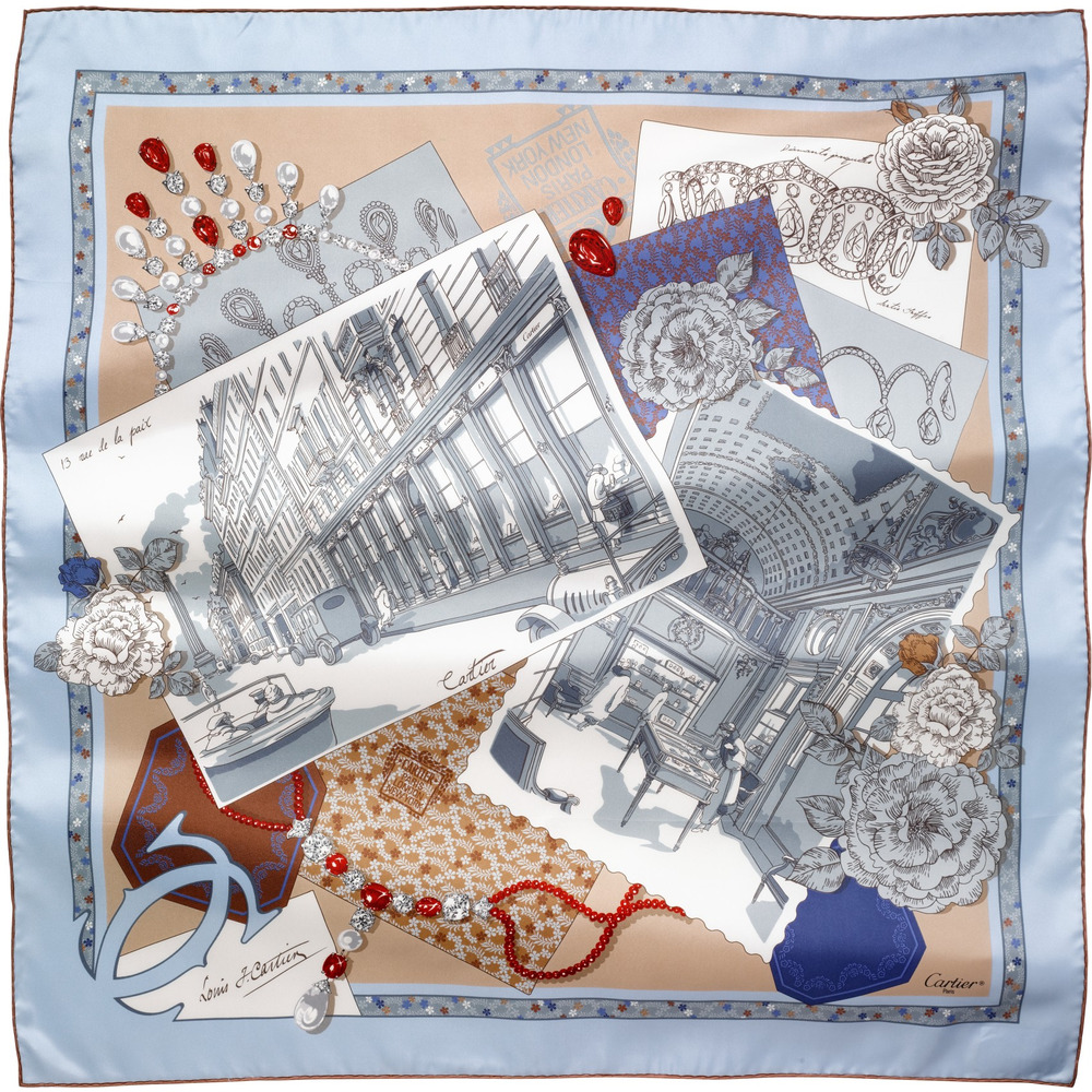 Платок с мотивом «13, улица де ла Пэ»