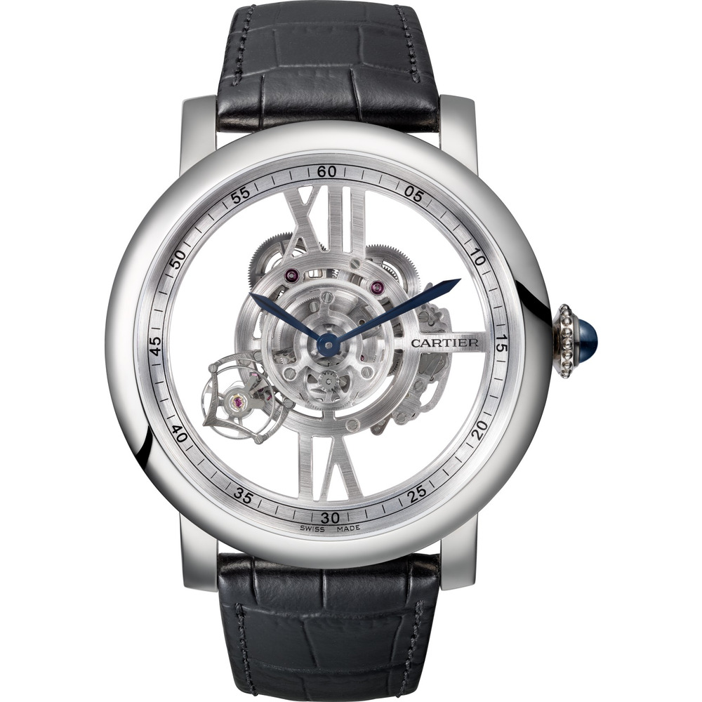Часы Rotonde de Cartier Astrotourbillon, скелетон