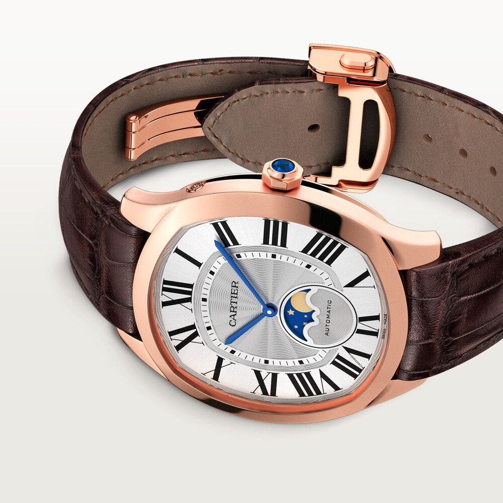 Часы Drive de Cartier, индикация фаз Луны