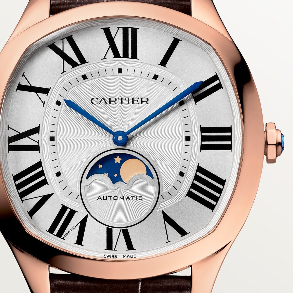 Часы Drive de Cartier, индикация фаз Луны