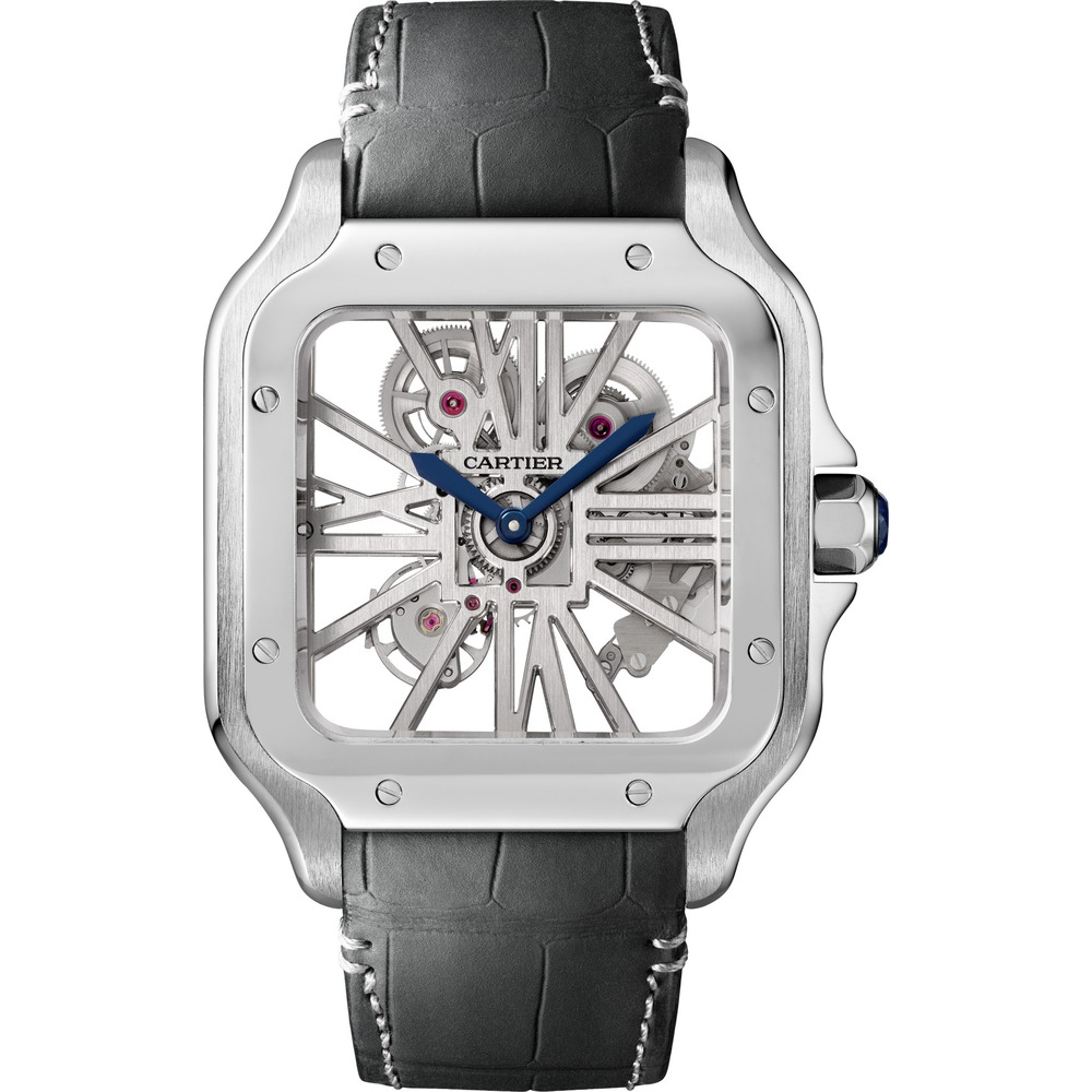 Часы Santos de Cartier, скелетон