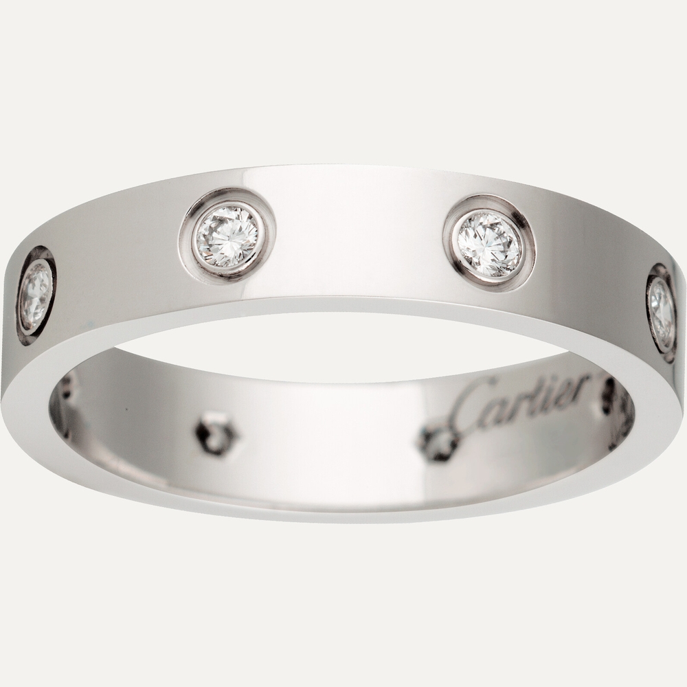 Обручальное кольцо LOVE, 8 бриллиантов