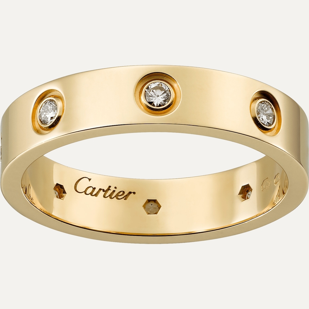 Обручальное кольцо LOVE, 8 бриллиантов