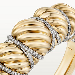 Cartier Libre Tressage-armband, diamanten